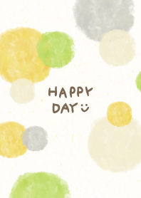 Watercolor Circle Yellow Green5 Japan