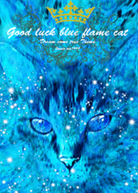 Good luck blue flame cat