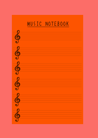 MUSIC COLOR NOTEBOOKj-VERMILION