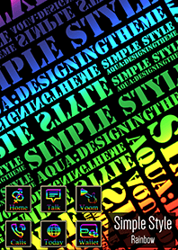 Simple and stylish theme.Rainbow-colored