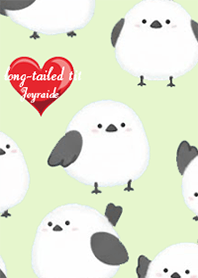 Long-tailed Tit and Heart1 Yellow-green