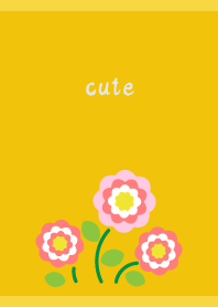 sweet flowers on yellow