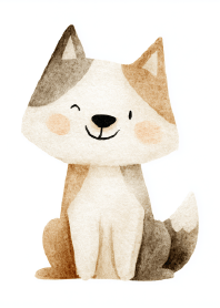 Watercolor Little Fox