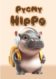 Hipopótamo pigmeu - Tema marrom bege 2
