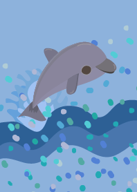 Blue sea dolphin