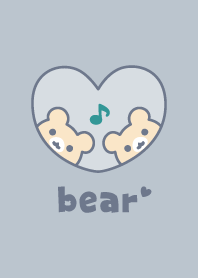 Bear Musical note - Dullness Blue