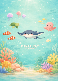 Manta Ray Ocean Friends