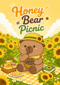 Bear Sunflower Picnic