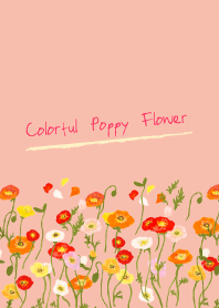 Colorful Poppy Flower -rose pink-