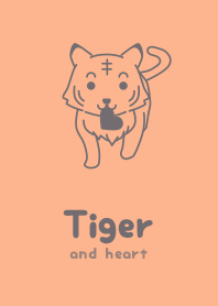 Tiger & heart Pale apricot
