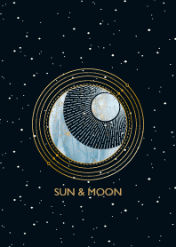 blue sun & moon Esoteric art