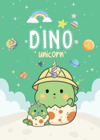 Dino Unicorn Fat Cute Soft Green