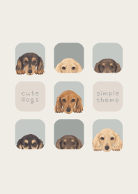 DOGS - dachshund L - SKY GRAY