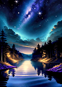Beautiful starry night view#2608