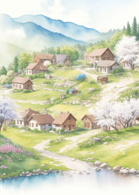 หมู่บ้านในฤดูใบไม้ผลิ