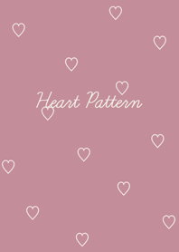 Heart pattern - Dull pink -