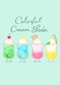 カラフルクリームソーダ