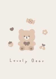 Bear and items/beige
