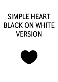 SIMPLE HEART BLACK ON WHITE VERSION
