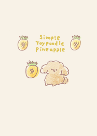 Simple Toy Poodle Pineapple Beige