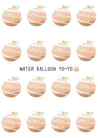 ORANGE WATER BALLOON YO-YO-WHITE