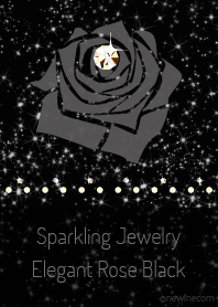 Sparkling Jewelry Elegant Rose Black