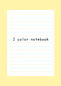 2 COLOR NOTEBOOK/LB&YEL GR/LIGHT YELLOW
