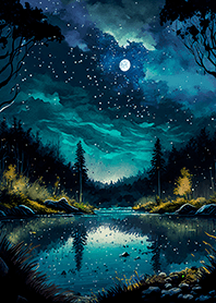 Beautiful starry night view#2404