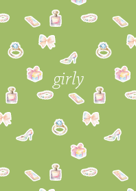 Cute things on moss green