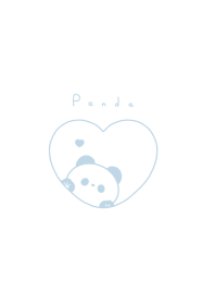 ぱんだとハート。 白と水色