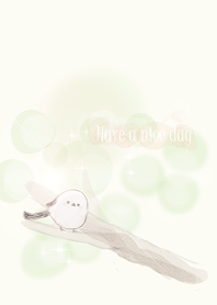 Fresh green and shimaenaga