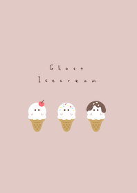 おばけアイス。ピンクベージュ