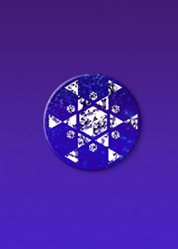 Lucky crystal button blue purple