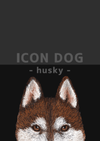 ICON DOG - siberian husky - BLACK/02