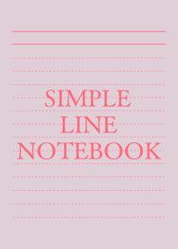 SIMPLE RED LINE NOTEBOOK/BEIGE