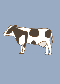 ベージュブルー　牛乳