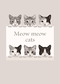 Meow meow cats :3 - BEIGE -