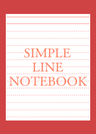 SIMPLE ORANGE LINE NOTEBOOK/RED/BEIGE
