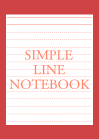 SIMPLE ORANGE LINE NOTEBOOK-RED-BEIGE