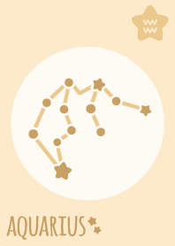 Aquarius Sign'OrangeYellow'