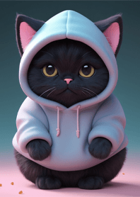 แมวน้อยเสื้อฮู้ดดำ