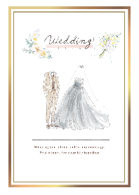 Wedding dress up.
