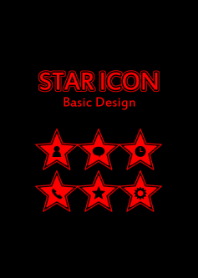 STAR ICON[Red×Black]