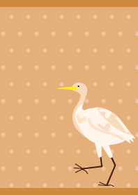 Cattle Egret on brown