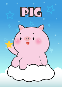 CutePig Pig  In Blue Sky Theme