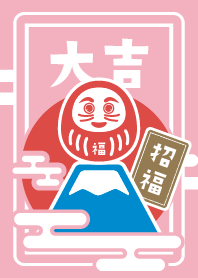 Daruma on Mt. Fuji / PINK