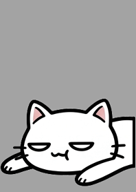 a misanthropic white cat (Brown)