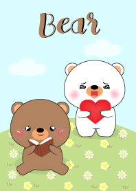 Love Cute Bear & White Bear