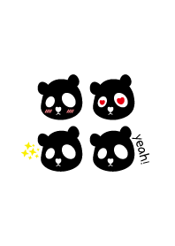 แพนด้าสีดําน่ารัก