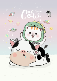 วัวขี้เซากับแมวน้อยน่ารัก พาสเทล